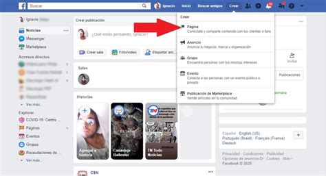 la pajina de facebook